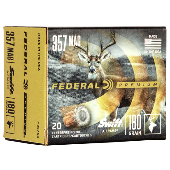 FED 357MAG 180GR SWIFT A-FRAME VITAL SHOK - Sale